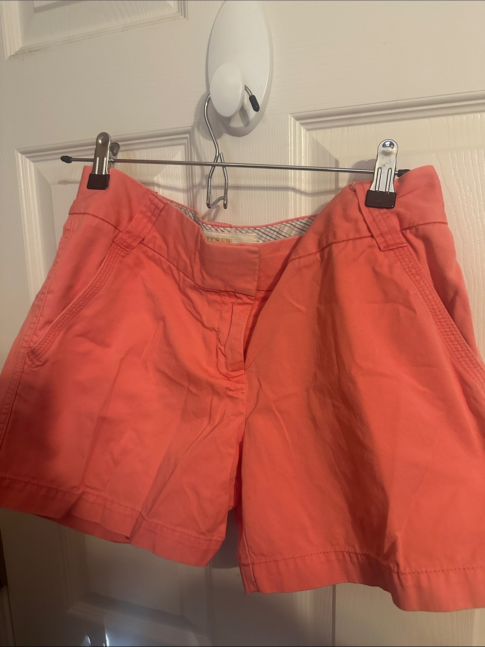 JCREW classic twill chino Women's Coral Cotton Shorts Size 6